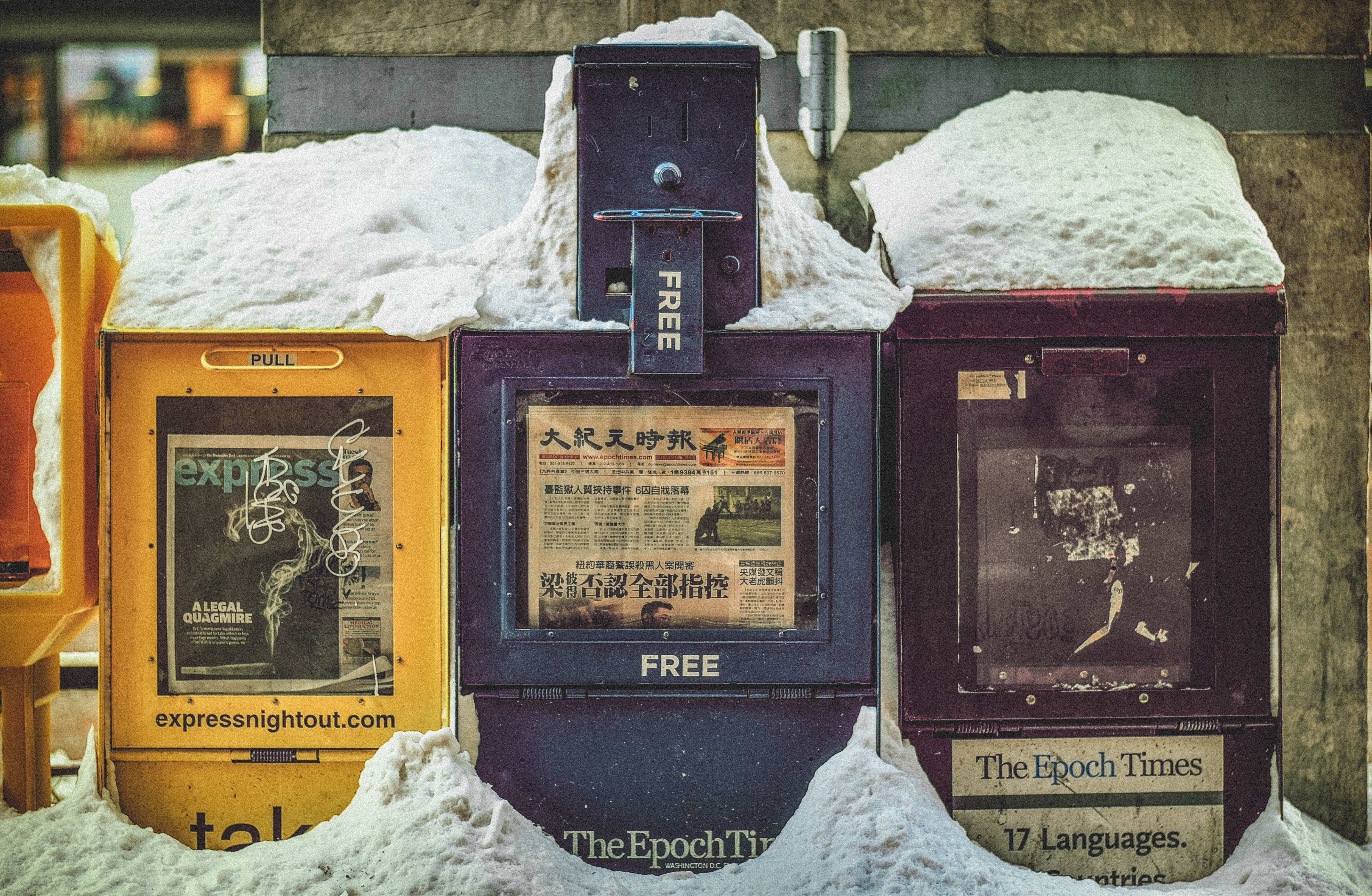 Newspaper and Snow